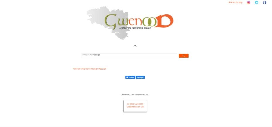 Moteur de recherche Gwenood